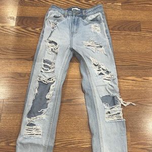 Girls ripped jeans